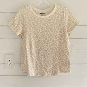 Old Navy Neutral Animal Print Tee